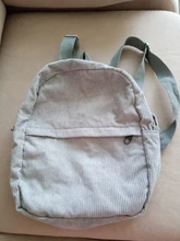 Mochila escolar a la moda para mujer, morral de viaje de tela suave, bolsa de libros de pana para adolescentes, Bolso pequeño libro a rayas, 2021