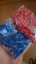 Crimp-Wire-Terminals Bullet-Butt-Connector Female Insulated Assorted 100pcs Red for 22--16-Awg