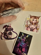 Pegatinas KDA para portátil, juego de pegatinas para guitarra, equipaje, monopatín, teléfono, bicicleta, impermeable, pegatina de Graffiti, juguetes para niños, 10/30/50 unidades