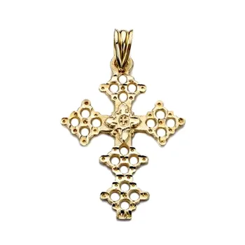 Cross Pendant 18k gold Canjáyar 31mm. Details circles openwork women
Cross Pendant 18k gold Canjáyar 31mm. Details circles openwork women
