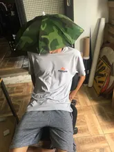 Sombrilla portátil para la lluvia, sombrero verde militar plegable para Pesca al aire libre, sombrilla impermeable para acampar, sombreros de Pesca, sombreros para la cabeza de playa