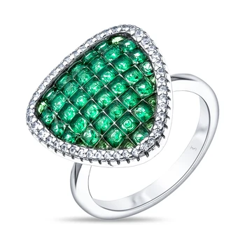 Silver ring with cubic zircon