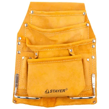 Bag for tools STAYER 8 pockets, leather loop (bracket) for a large tool 38505 
Bag for tools STAYER 8 pockets, leather loop (bracket) for a large tool 38505