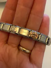 Hapiship-abalorio italiano de circonia cúbica brillante, 2019 Original, Margarita, corazón rosa, flor, pulsera de 9mm, fabricación de joyas de acero inoxidable, DJ218