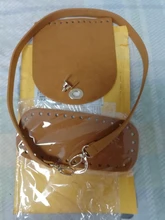 4 unids/set bolso hecho a mano conjunto de bolso de tela cubierta de correa de hombro bolso de cuero parte inferior para bolso de bricolaje bolso de hombro