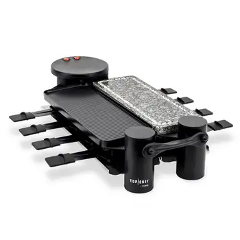 Top Chef multifunction raclette machine for 8 people modular rotating 360 ° easy to use professional, natural stone
Top Chef multifunction raclette machine for 8 people modular rotating 360 ° easy to use professional, natural stone