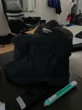 Botas De nieve aterciopeladas para Mujer, Zapatos cálidos De ante, a la moda, para invierno, 2020