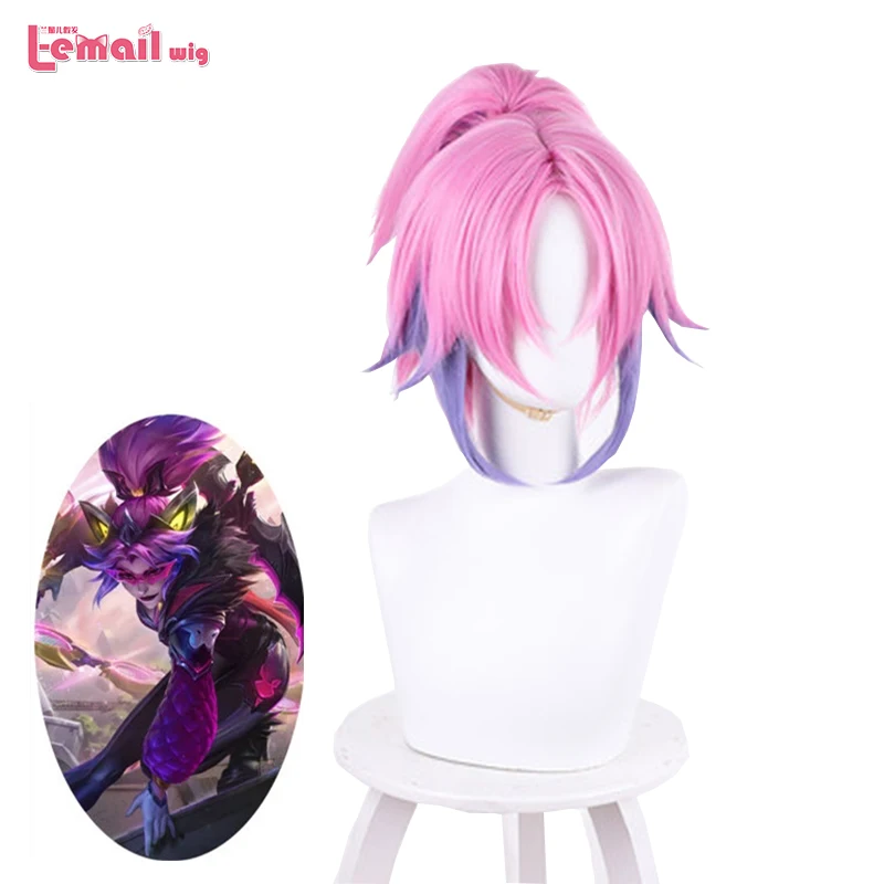 L-email wig Synthetic Hair LOL Battle Bat Vayne Cosplay Wig 40cm Pink Mixed Purle Short Ponytail Heat Resistant Cosplay Wigs
L-email wig Synthetic Hair LOL Battle Bat Vayne Cosplay Wig 40cm Pink Mixed Purle Short Ponytail Heat Resistant Cosplay Wigs