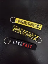 Car Keychain Key-Ring Freedom Embroidery Aviation Llavero Motorcycle Yellow Gifts OEM