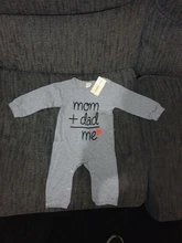 Pelele de algodón para bebé, niño y niña, Mono de manga larga con letras para mamá y papá, ropa infantil, ropa para bebé recién nacido