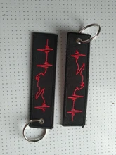 LLavero de latido del corazón para motorista, joyería bordada, motocicleta y coches, cadena de moda para amantes de los motociclistas