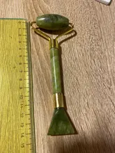 Rodillo de Jade verde Natural para masaje Facial, rodillo de masaje adelgazante para el cuidado de la piel