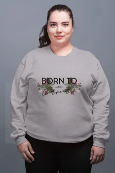 Angemiel Born To Wear Be Anyting Gray Female Sweatshirt 
Angemiel Born To Wear Be Anyting Gray Female Sweatshirt