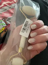 Rodillo de Jade blanco para masaje Facial, rodillo de Jade blanco para estiramiento Facial, herramientas de masaje Facial para mentón, cuello, cuidado de la piel
