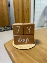 Juego de 6 uds./1Set de tarjetas de nacimiento para bebé, Milestone, bloque de haya cuadrado grabado, meses de nacimiento para recién nacidos, Mitos de cumpleaños, accesorios de fotografía