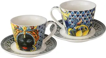 Blue Baroque Double Espresso Turkish Coffee Cup Set Arab African Girl and Lemon Peacock Pattern
Blue Baroque Double Espresso Turkish Coffee Cup Set Arab African Girl and Lemon Peacock Pattern