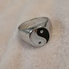Anillo de estilo chino para hombre, joyería al por mayor, taoísta, Bagua, Yin, Yang, Tai Chi