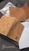 Hombres cartera billetera de cuero Slim Hipster de piel de vaca de tarjeta de crédito/portadores de identificación de monederos de negocios billetera plegable