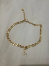 2021 moda novedosa tobilleras para mujeres pulsera de Zirconia cúbica de acero inoxidable inicial de oro tobillera con letras para las mujeres hombres regalo de la joyería