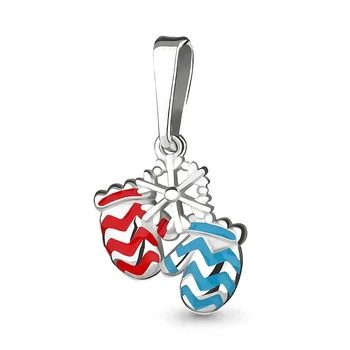 Pendant thematic aquamarine without inserts enamel, Silver 925 tests 
Pendant thematic aquamarine without inserts enamel, Silver 925 tests