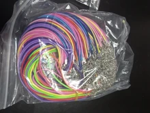 20 unids/lote Real hecho a mano de cuero ajustable trenzado collares de cuerda y amuletos colgantes resultados langosta cierre cuerda cordón 2 mm