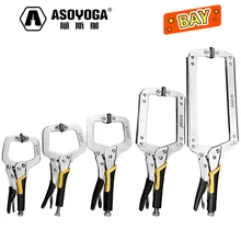 ASOYOGA C Clamps Pliers Multi-function Locking Pliers Steel Clip Vise Grip Clamps Clips Face Clamp For Woodworking Hand Tool
ASOYOGA C Clamps Pliers Multi-function Locking Pliers Steel Clip Vise Grip Clamps Clips Face Clamp For Woodworking Hand Tool