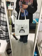 Louis Tomlinson una dirección diseño de hombro bolsas de lona de gran capacidad de la Universidad bolso Harajuku mujer bolsa de compras