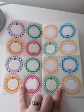 Etiquetas para tarros de especias de vidrio 2 en, pegatinas de frascos vacíos de colores, adhesivo decorativo redondo, 5 hojas resistentes al agua