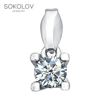 SOKOLOV suspension of silver with phianite fashion jewelry 925 women's male, pendants for neck women 
SOKOLOV suspension of silver with phianite fashion jewelry 925 women's male, pendants for neck women