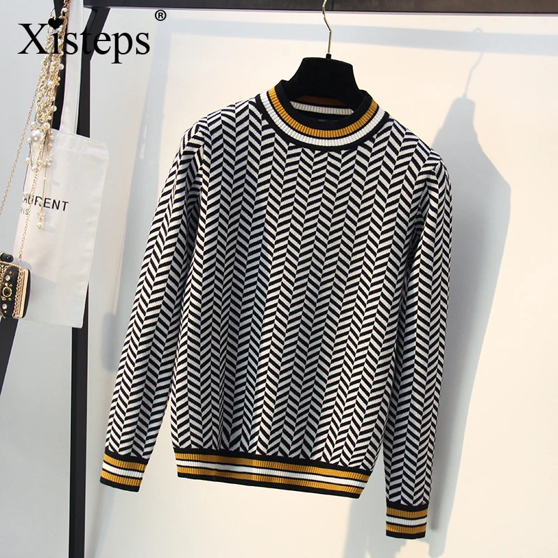 Autumn Winter Warm Woolen Pullovers For Women Swaeter Houndstooth O Neck Long Sleeve Wave Pattern British Style Tops Shirts
Autumn Winter Warm Woolen Pullovers For Women Swaeter Houndstooth O Neck Long Sleeve Wave Pattern British Style Tops Shirts