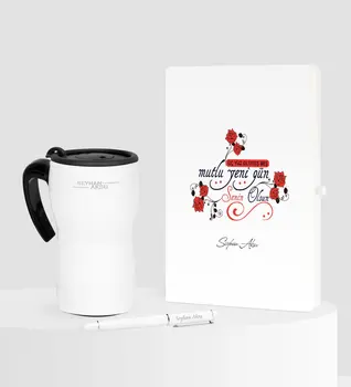 Personalized 365 Happy New-Day Themed White Notebook Pen Thermos Mug Set-2
Personalized 365 Happy New-Day Themed White Notebook Pen Thermos Mug Set-2