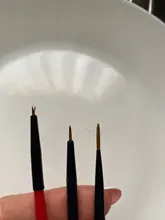 5/7/11mm clavo línea de arte pintura dibujo Flowder detallando delgada de Sripe red Pen manicura bricolaje herramientas 3 unids/set