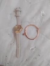 Conjunto de relojes con flores para mujer, pulsera de cuero, de cuarzo, informal, 2 uds.