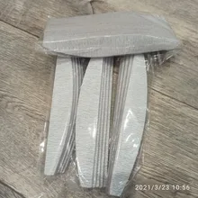 Lima de uñas profesional, lija de media luna, pulido de uñas, herramientas de cuidado de manicura, 100/180