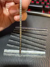 Conector de enchufe de cristal, 1x40P, 2,54mm, agujero redondo, hembra, hojalata de una sola fila, 40 Pines, 0,1 pulgadas, apilable, irrompible, PCB, IC, 10 Uds.