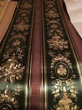 Foil Wallpaper Roll Papel-De-Parede Beibehang Floral Waterproof Luxury Gold Strip