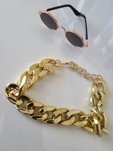 Collar de cadena de moda para perro, accesorios de Metal, cadena de oro para Teddy Bulldogs Bully, Collar de regalo para mascotas, suministros para mascotas