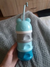 Caja de almacenamiento portátil para comida de bebé, contenedor de leche con dibujos animados de cereales esenciales, estilo Rana, 3 niveles