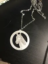 Retrato personalizado de tu foto mascotas Collar para amantes de las mascotas regalo gato Collar de plata personalizada nombre de perro collar de regalo para ella