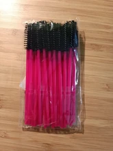 Zwellbe descartable de cristal cepillo de pestañas peine 25/50 unids/pack pestañas rímel de extensión varitas de maquillaje profesional herramienta de belleza