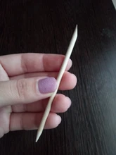 Quitacutículas de madera para uñas, removedor de diamantes de imitación portátil de doble cabeza, decoración de cutículas, 10/20/50/100 Uds.