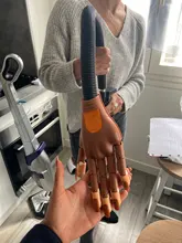 Mano de práctica profesional para manicura artística, puntas de uñas ajustables de plástico, herramienta de manicura DIY Flexible y suave, 100 Uds.