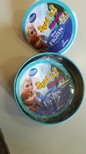Juego de mesa de Frozen Spot it y dobble para niños, cartas de punto para Dobbles, ir de acampada, caja de lata de Metal, juguetes, novedad