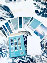 Tarjetas de papel Lomo de la serie de paisajes románticos, pegatinas de etiqueta de álbum de diario, pegatinas de nube de paisaje de mar y cielo de fantasía, 30 unids/lote