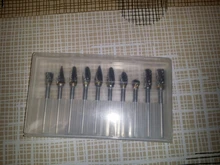 Brocas rotativas de carburo de tungsteno, juego de brocas cónicas de acero hss, 3x6mm, nuevo vástago de 1/8 pulgadas, 10 piezas