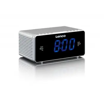 Lenco CR-520 silver digital clock radio 
Lenco CR-520 silver digital clock radio