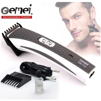 

Gemei-men's GM-710-inoxidable razor blades, inalambric, non-slip and rechargeable. Interchangeable blades