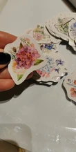 46 unidades por paquete, juego de pegatinas decorativas con flores románticas para plantas, álbum diario, etiqueta, pegatina para álbum de recortes, papelería Diy, pegatinas escolares