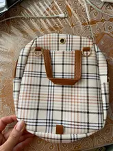 Vento Marea-Mini mochila cruzada para chica adolescente, bolso de hombro a cuadros para teléfono, estilo coreano, nueva moda