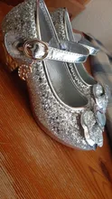 Zapatos de cuero, de tacón alto y de la princesa Elsa para niñas, sandalias para niños, sandalias de fiesta, calzado para niñas, tallas 24-36